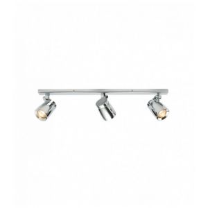 Endon Barre Knight, chrome et verre, 3 ampoules