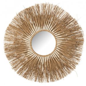 J-Line Miroir Melissa Paille - naturel/blanc - small