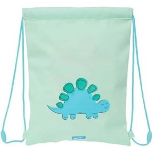 Safta PREESCOAR DINO - Sac à dos plat junior, idéal pour enfants de différents âges, confortable et polyvalent, qualité et résistance, 26 x 34 cm, vert, M, Décontracté