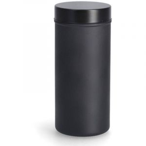 Zeller 19487 Bocal de conservation en verre avec couvercle en m&eacute;tal Noir 1250 ml &Oslash; env. 10 x 22,5 cm