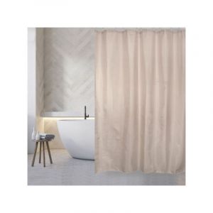 Image de MSV Rideau de douche Polyester 180x200cm Uni Beige