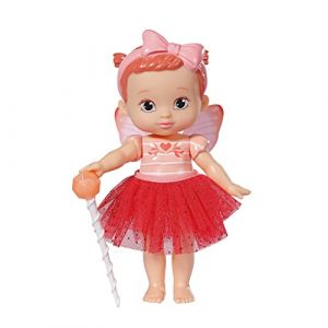 Zapf Creation BABY born 4001167831823 Storybook Fairy Poppy Poppy-18cm Fluttering Wings-Includes Doll, Wand, Stand, Backdrop and Picture Booklet-Suitable for Children Aged 3+ years-831823
