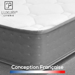 Matelas 140x200 cm T rmotec Sensation, m&eacute;moire de forme, 10 zones de confort, ind&eacute;pendance du couchage, r&eacute;versible, orthop&eacute;dique, 24 cm