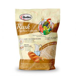 Quiko Rusk 1Kg - Additif Alimentaire spécial pour humidifier Les Aliments pour œufs, Les Aliments d'élevage & Les Aliments Mous pour Oiseaux d'ornement & Pigeons Voyageurs