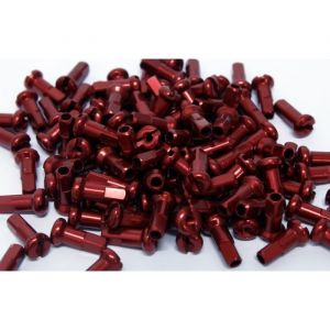 DT Swiss Ecrou rayon Aluminium 2/12 mm - Rouge [x5]