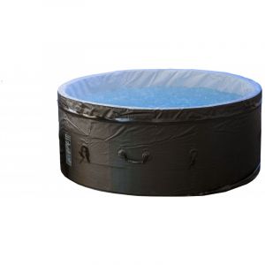 Ospazia Spa Gonflable rond SPA MOUSSE - 4 personnes - Pr&ecirc;t en 5 minutes - Couverture et filtre inclus