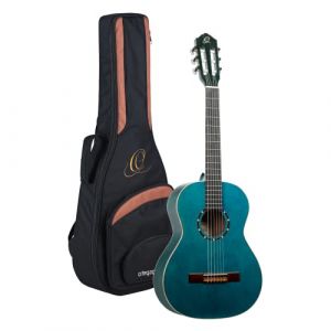 Image de Ortega Family Series R121-3/4OC 3/4-Size Guitar Ocean Blue guitare classique avec housse