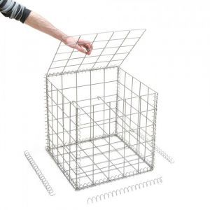 Gabion pour mur en gabion - 50 cm x 50 cm x 50 cm Maille Carrée 100 mm x 100 mm (Spirales)