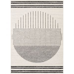 Surya - Tapis Scandinave Moderne Blanc/Noir 140x200 cm