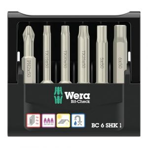 Wera 05073631001 Bit-Check 6 SHK 1 SB, 6 pi&egrave;ces