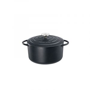 Küchenprofi 0401001028 Cocotte ronde en fonte émaillée 28cm noire