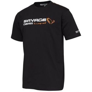 Savage Gear T-shirt à Manches Courtes Signature Logo S Black