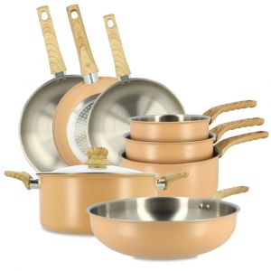 Menastyl Batterie de cuisine 8 pièces en acier inoxydable - tous feux