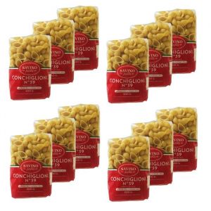 Savino Pasta - Lot 12x Pâtes Conchiglioni n°39 - Savino Pasta - paquet 500g