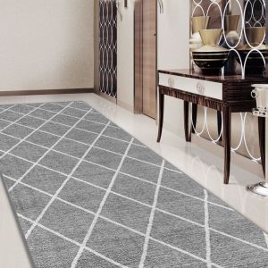 Tapis de couloir Cosenza Gris 80 x 400 cm
