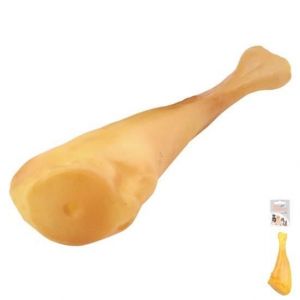 Image de Jouet cuisse de poulet pour chien 19cm sifflet