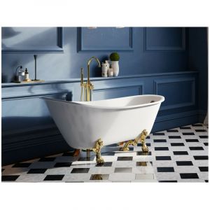 Azura home design Baignoire îlot OLAYA 160 x 68 cm - Blanc