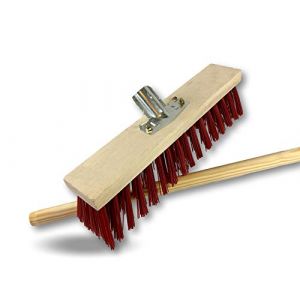 Image de Kibros Balai de cantonnier - Piste Ext&eacute;rieur - pvc rouge - Petites largeurs - Quantit&eacute; x 6 - 40 cm - Avec manche