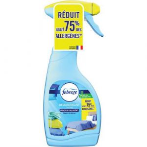 Febreze Spray Désodorisant Textile Réducteur D'Allergènes 8x500ml, Élimine Les Odeurs Emprisonnées Dans Les Tissus, Parfum Frais