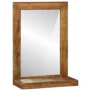 VidaXL Miroir Salle de Bain 50x22x70 cm Bois Massif d'Acacia
