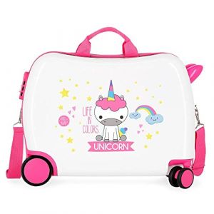 Roll road Little Me Valise Enfant Blanc 50x38x20 cms Rigide ABS Serrure à combinaison 34L 2,1Kgs 4 roues Bagage à main
