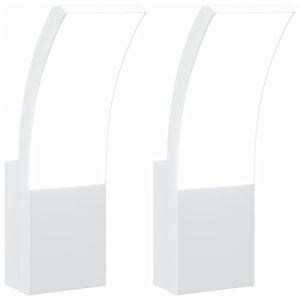 VidaXL Appliques Murales Led D'extérieur 2 Pcs Blanc