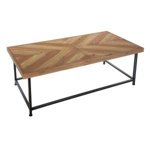 Image de Table Basse en Bois "Retro Factory" 130cm Naturel