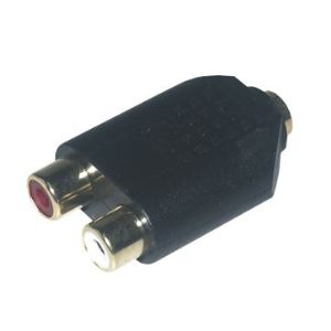 MCL Samar CG-711HQ - Adaptateur stéréo Jack 3.5mm femelle / 2 x RCA femelle Haute Qualité