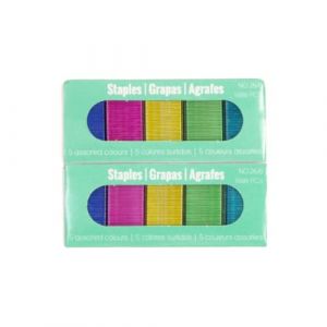 Craftelier - Jeu D'agrafes de Remplacement pour Agrafeuse Magnétique Craftelier | Agrafe 6-8 Feuilles ensemble | Comprend 2000 Agrafes en 5 Couleurs Différentes | Taille #26/6