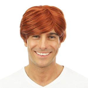Ruedelafete Perruque Courte homme, roux