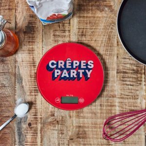 Lily cook Balance de Cuisine Électronique "Chandeleur" 19cm Rouge