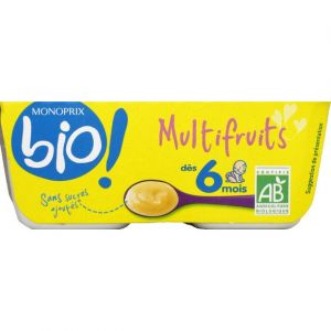 Monoprix Bio Compote multi fruits sans sucres ajouts