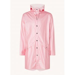 Rains Imperméable mi long enduit capuche Rose - Couleur Rose - Taille L