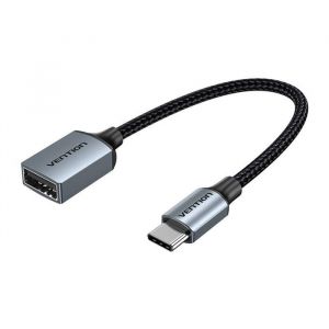 Vention CCWHB Adaptateur USB Type-C Mâle - Femelle USB 2.0 Gris 0,15m