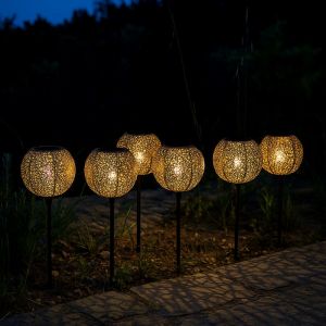 Lumisky 6 Balises solaires &agrave; planter AGADIR H45cm