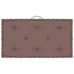 VidaXL Coussin de plancher de palette Taupe 73x40x7 cm Coton