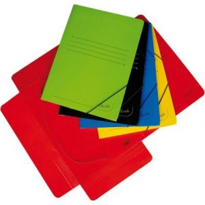 Classeur carton assort. Plastifié A4 à élastique r