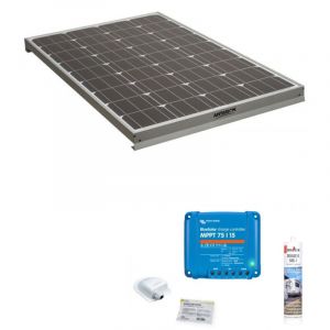 Antarion Pack Panneau solaire 160W camping car + Kit de pose solaire avec régulateur de charge Victron MPPT 220W 15A