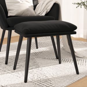 VidaXL Repose-pied Noir 45x29,5x39 cm Velours 341510