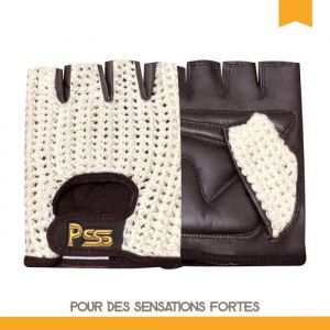 Gants Mitaines Vélo Vtt Cyclisme Fitness Musculation En Cuir, Marron, Taille : S