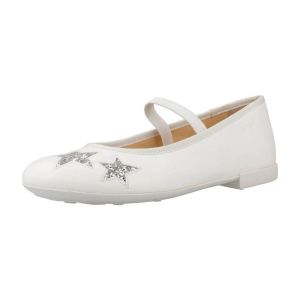 Geox Fille Jr Plie' G Ballerines, White, 30 EU