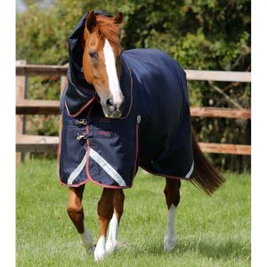 Couverture d'ext&eacute;rieur pour cheval avec couvre cou Premier Equine Titan 100 g