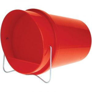 Abreuvoir volailles seau plastique rouge 6 litres Gaun