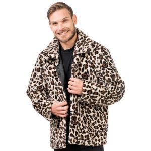 Ruedelafete Veste imprimée Léopard Homme taille L