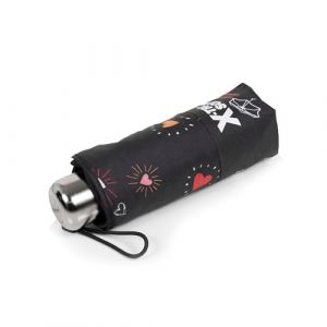 Isotoner Parapluies Parapluie X-TRA SOLIDE ALPHA 17,5 cm C&oelig;ur Rouge