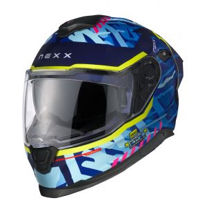 Nexx Y.100R Urbangram Indigo Blue MT L Casque