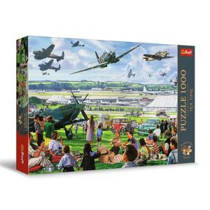 Trefl Premium Plus Quality-Puzzle Tea Time : Spectacle Aérien-1000, Série d'Images Nostalgiques Peintes, Pièces Parfaitement Assorties, pour Adultes et Enfants à partir de 12 Ans, 10846, Multicolour