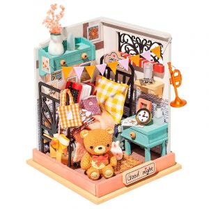 Dam Sweet dream (chambre). Maquette de maison de poupées.