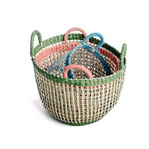 Paniers Tressés Colorés, Ensemble de 3