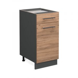 Meuble cuisine Fame-Line, Chêne de force doré, 40 cm sans plan de travail Vicco